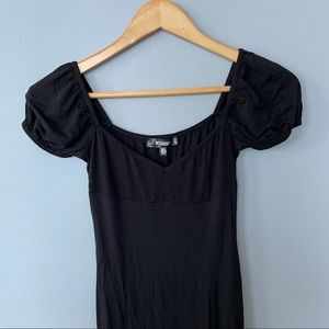 Black midi dress